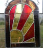 Stained Glass Suncatcher.  Gothic Style Arch Sun-Ray Design - Image 2
