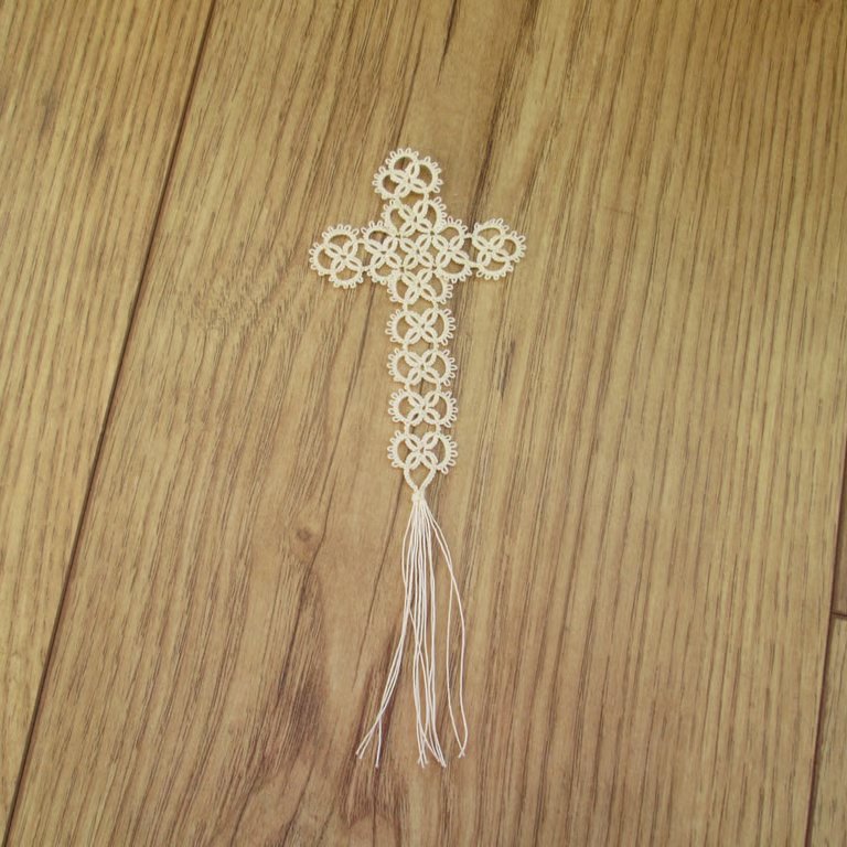 Tatted Cross Bookmark