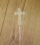 Tatted Cross Bookmark - Image 1