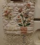 Suffolk puff flowers in a vase textile hanging decoration  - Image 6