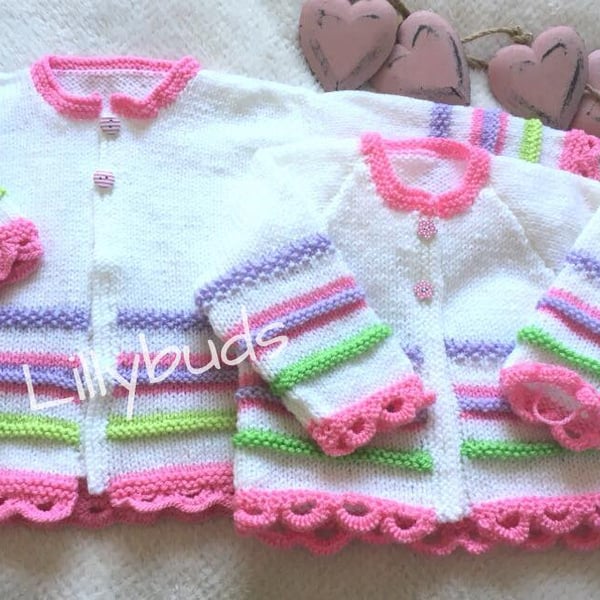 Sarah Jane knitting pattern, baby cardigan, baby jacket, toddler, child