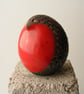 Textured raku fired round robin - Image 4
