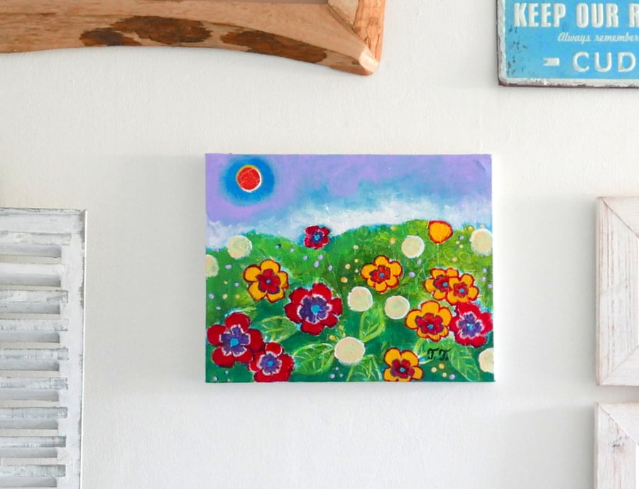 Flower Painting for Mother's Day, Original Floral Artwork Gallery Wall