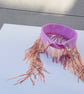 Rose Gold & Pastel Pink Detachable  Collar Upcycled Festival Neckcessory - Image 8