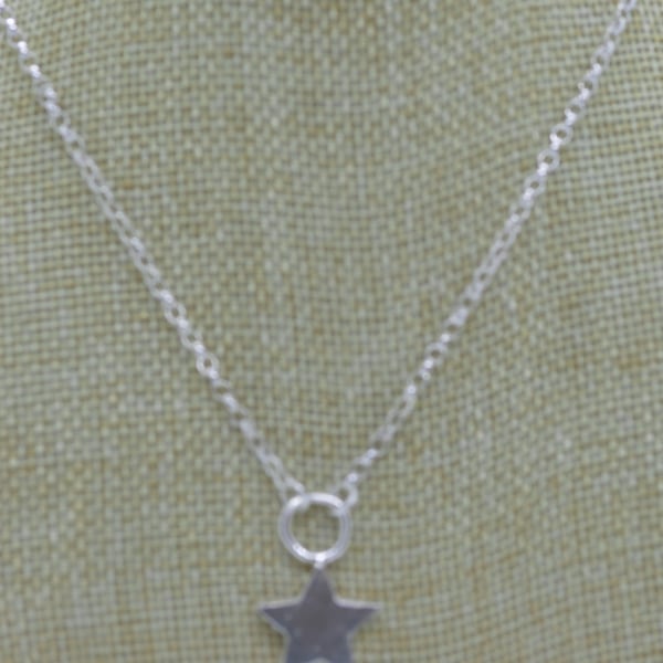 Silver  Star adjustable pendant