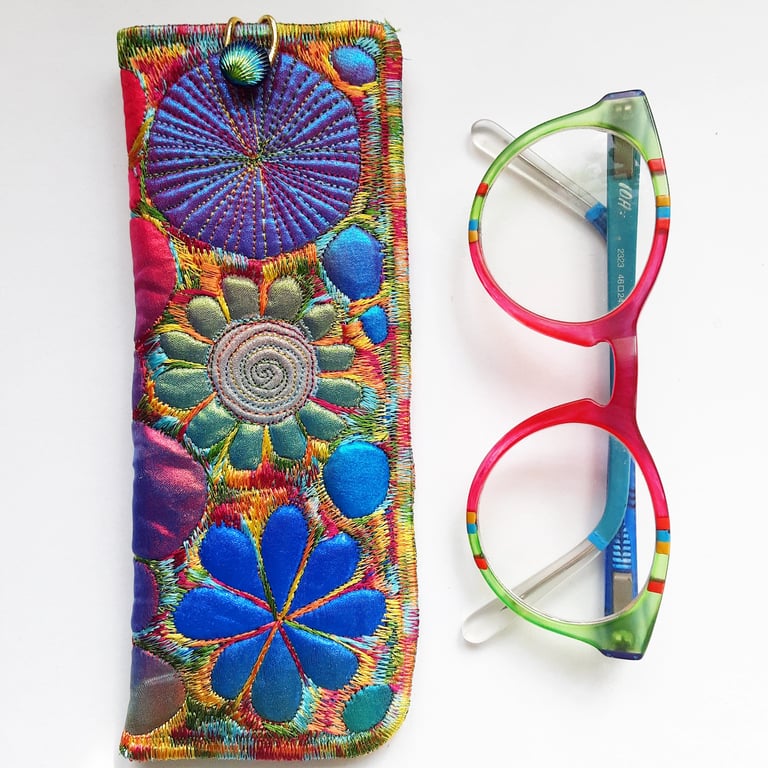 Glasses case Free Machine Embroidery 