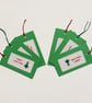 Six Large Handmade Cross-Stitch Gift Tags – Merry Christmas and Tree - Image 2