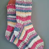 Slipper Socks, hand knitted, Medium, Size 5-6