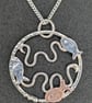Silver fish pendant, Handmade sea theme necklace, Copper fish necklace - Image 4