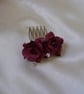 Burgundy Wild Rose Mini Comb  - Image 2