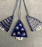 Set of three ceramic Christmas tree decorations  - Image 1
