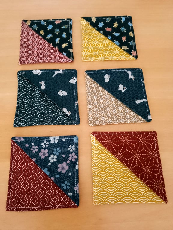 Japanese Fabric Corner Bookmarks 