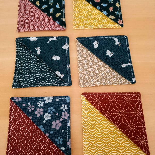 Japanese Fabric Corner Bookmarks 
