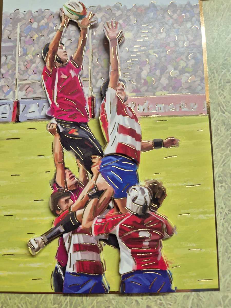 Male rugby sports card