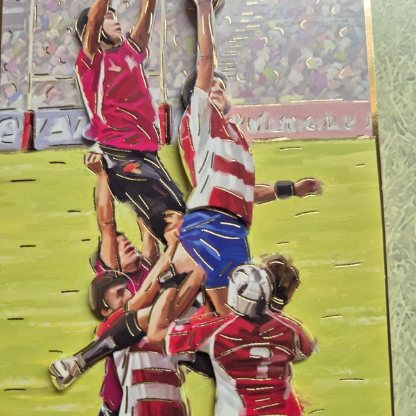 Male rugby sports card