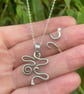 Handmade Kundalini Awakening Snake Pendant, Necklace Sterling Silver - Image 5