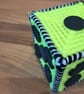 Retro-style dice decoration - sucker cup attachment, neon yellow with black dots - Image 5