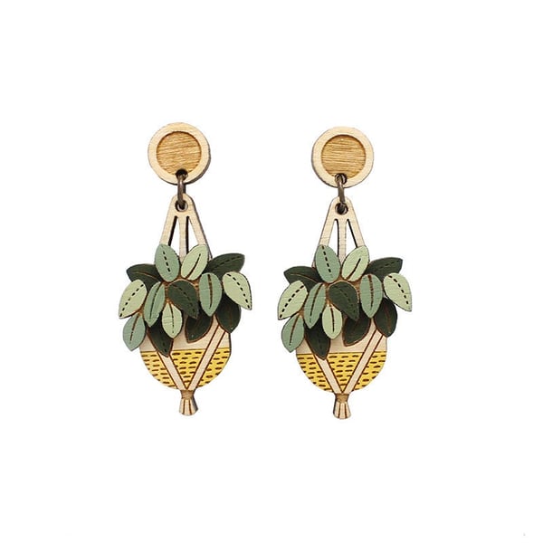 House Plant Drop Earrings