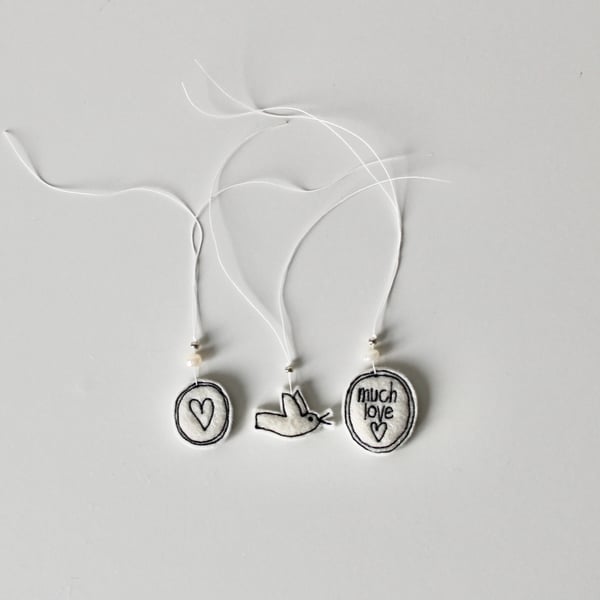 'Three Little Labels One' - Hanging Decoration