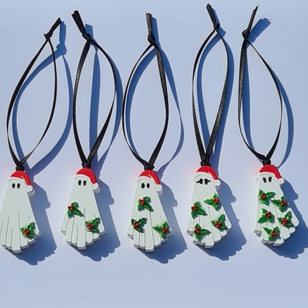 Festive Spirits - Holly Quintet - Hanging Decorations 