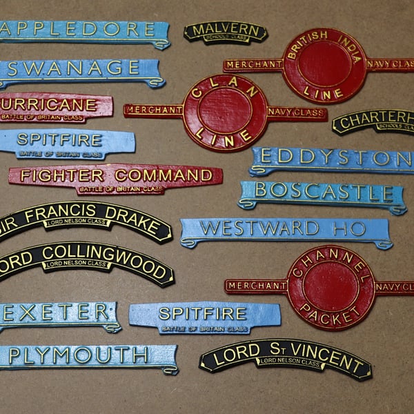 Locomotive Nameplates S R  to collect or a rail tour to remember