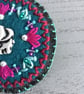 Hand Embroidered Elephant Brooch - Image 2