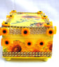 Sunflower decoupaged keepsakeI've hand decorated , memory or jewellery box. - Image 3