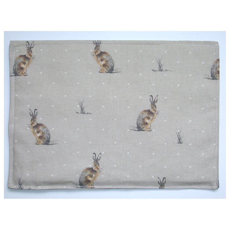 Hare Placemat Brown Hares Rabbit