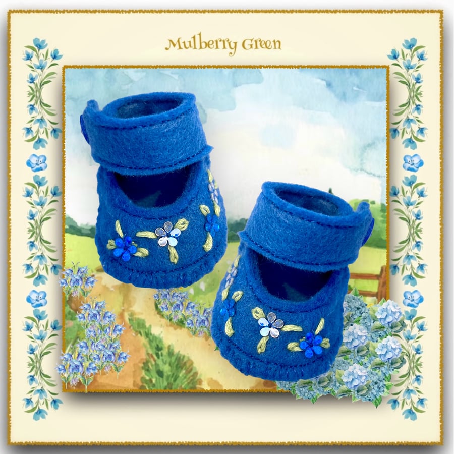 Cornflower Blue Sequinned Shoes