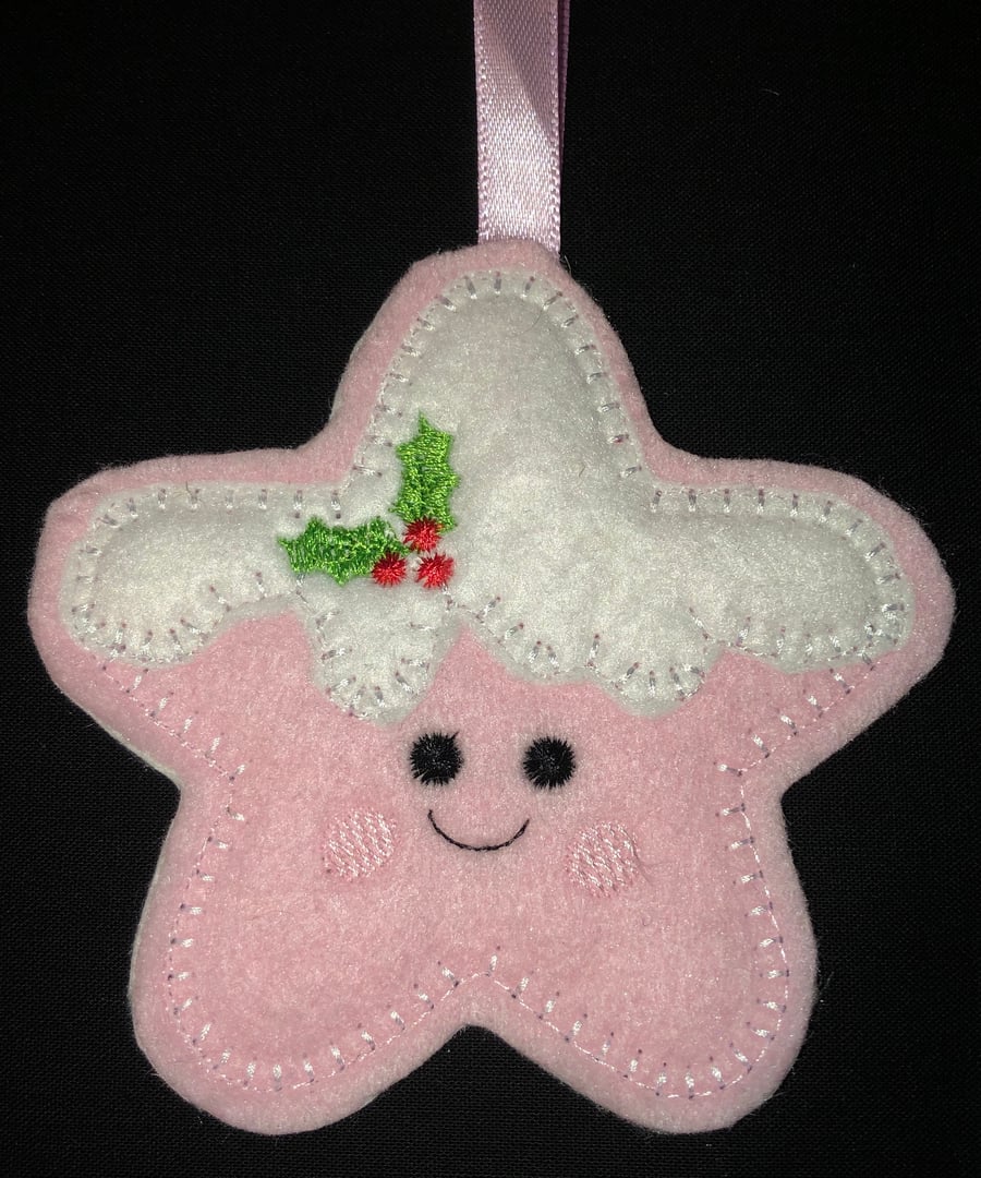 Pink Star Christmas Decoration