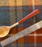 Birch Wood Serving Spoon with Hanger Hook and Red Handle - Image 5