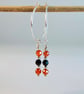 Sterling Silver Hoop & Gemstone Earrings, Birthday, Anniversary, Gifts For Her - Image 4