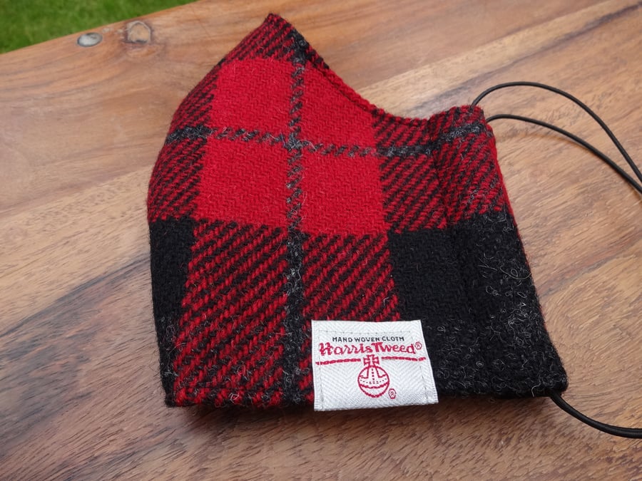 Harris Tweed Face Mask size LARGE