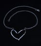 Handmade Silver Heart Necklace - Image 2