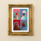 Colourful Chickens Print II