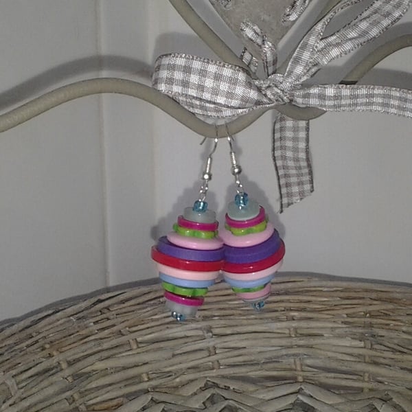 Button Stack Earrings