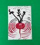 Red Radish Lino Print, A6 Size - Image 3