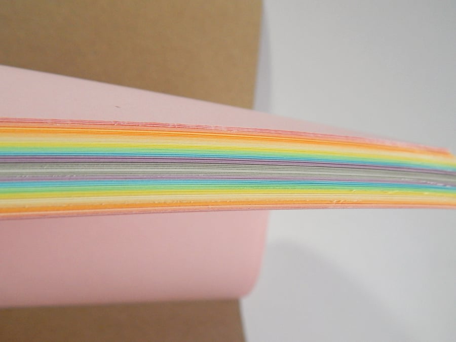 Rainbow Pastel A5 Notebook Journal Kraft cover