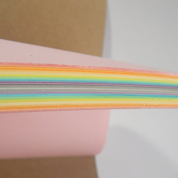 Rainbow Pastel A5 Notebook Journal Kraft cover