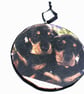 Puppies decoupaged log slice wall decoration  - Image 4