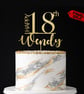Happy 18th Cake Topper, 18th Cake Topper, Custom Cake Topper, 18th Cake Decor - Image 1