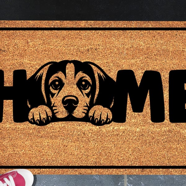 Beagle Door Mat No.4 - Beagle Welcome Mat - 3 Sizes