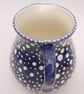 dotty blue and white jug - Image 5