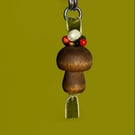 Little Traditional Style Christmas Mushroom Keyring 