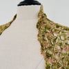 Handmade Crochet Shawl: Silk and Merino Blend with Toho Glass Beads