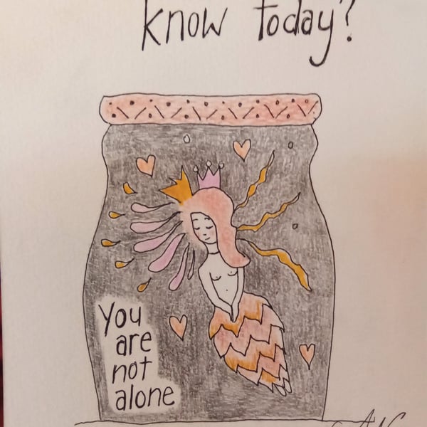 Small Prophets inspired original drawing measures 15cm by 21cm 