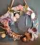 Vintage trinkets wreath, wreath, antique and vintage OOAK art wreath  - Image 1