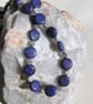 Blue Lapis Lazuli Gemstone Chunky Beaded Chakra Necklace "Blue Rose" - Image 2