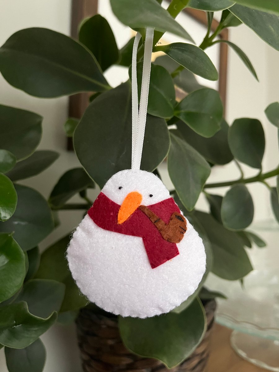 The Old One - Felt Snowman Decoration