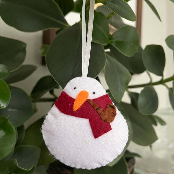 The Old One - Felt Snowman Decoration